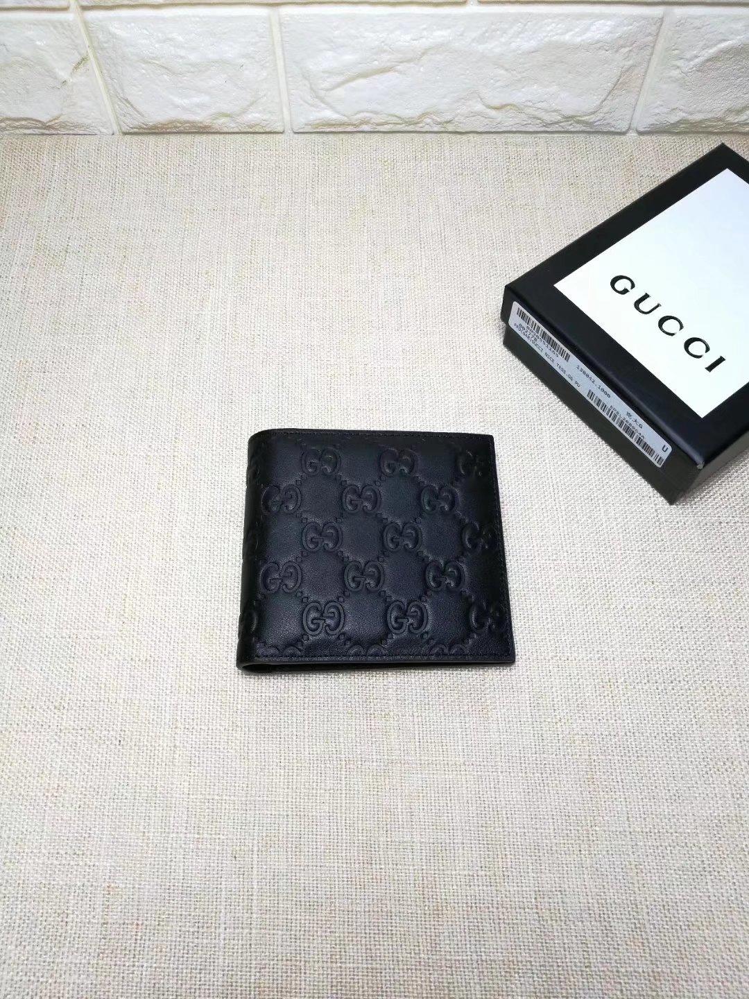 Gucci Perfect Quality black leather wallet GC06BM055