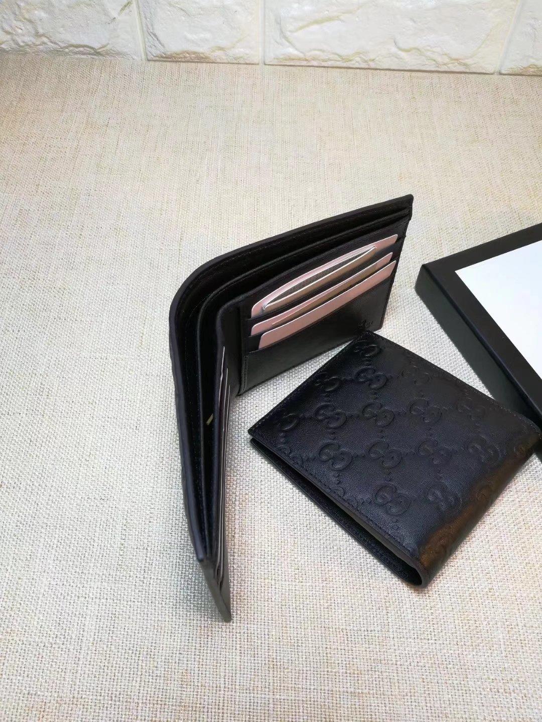 Gucci Perfect Quality black leather wallet GC06BM055