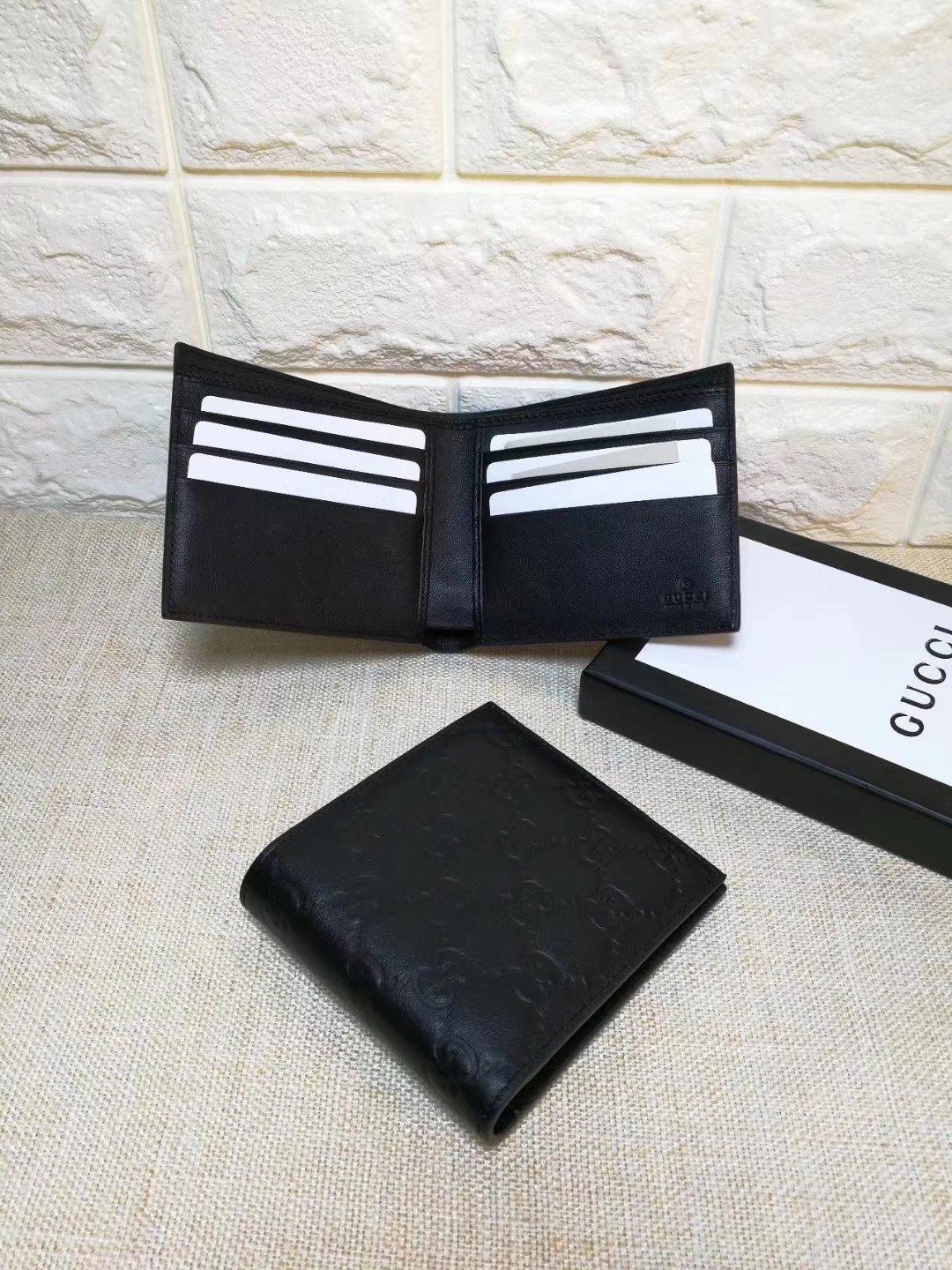 Gucci Perfect Quality black leather wallet GC06BM055