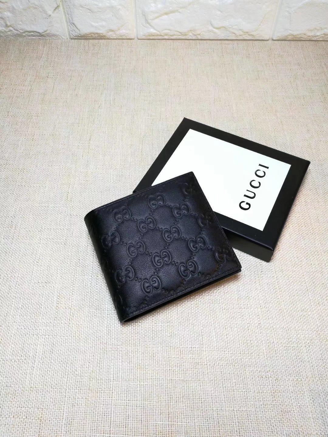 Gucci Perfect Quality black leather wallet GC06BM055