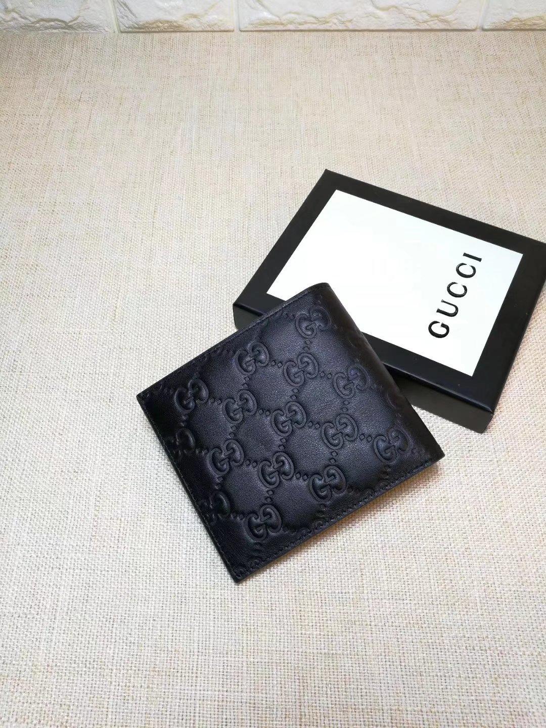 Gucci Perfect Quality black leather wallet GC06BM055