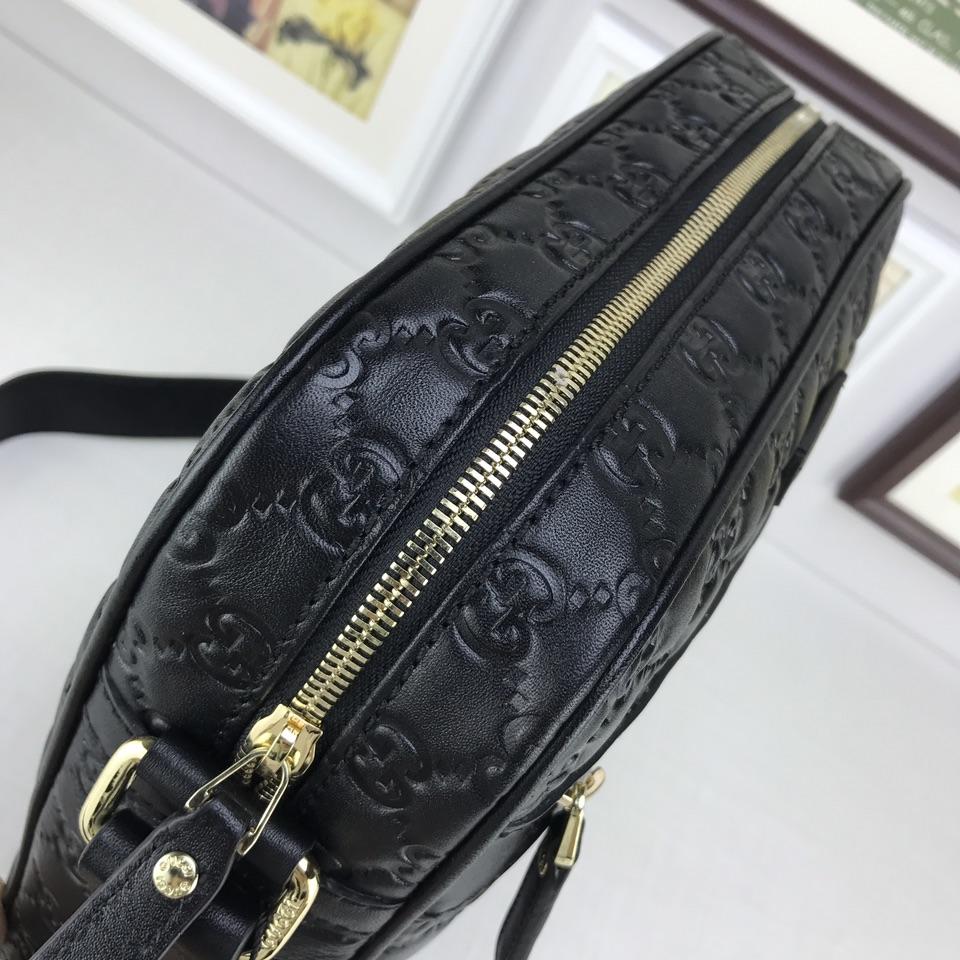 Gucci Perfect Quality black leather Messenger bag GC06BM110