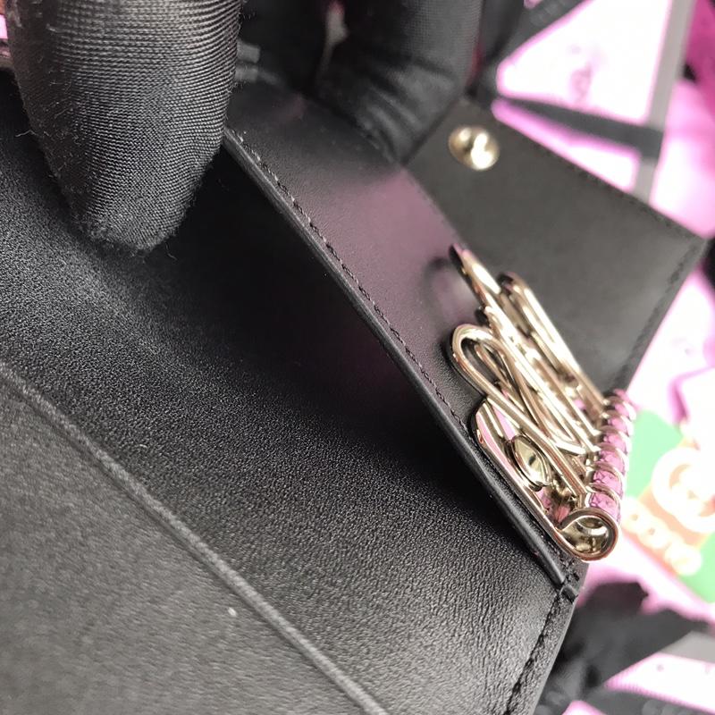 Gucci Perfect Quality black leather key pouch GC07WM006