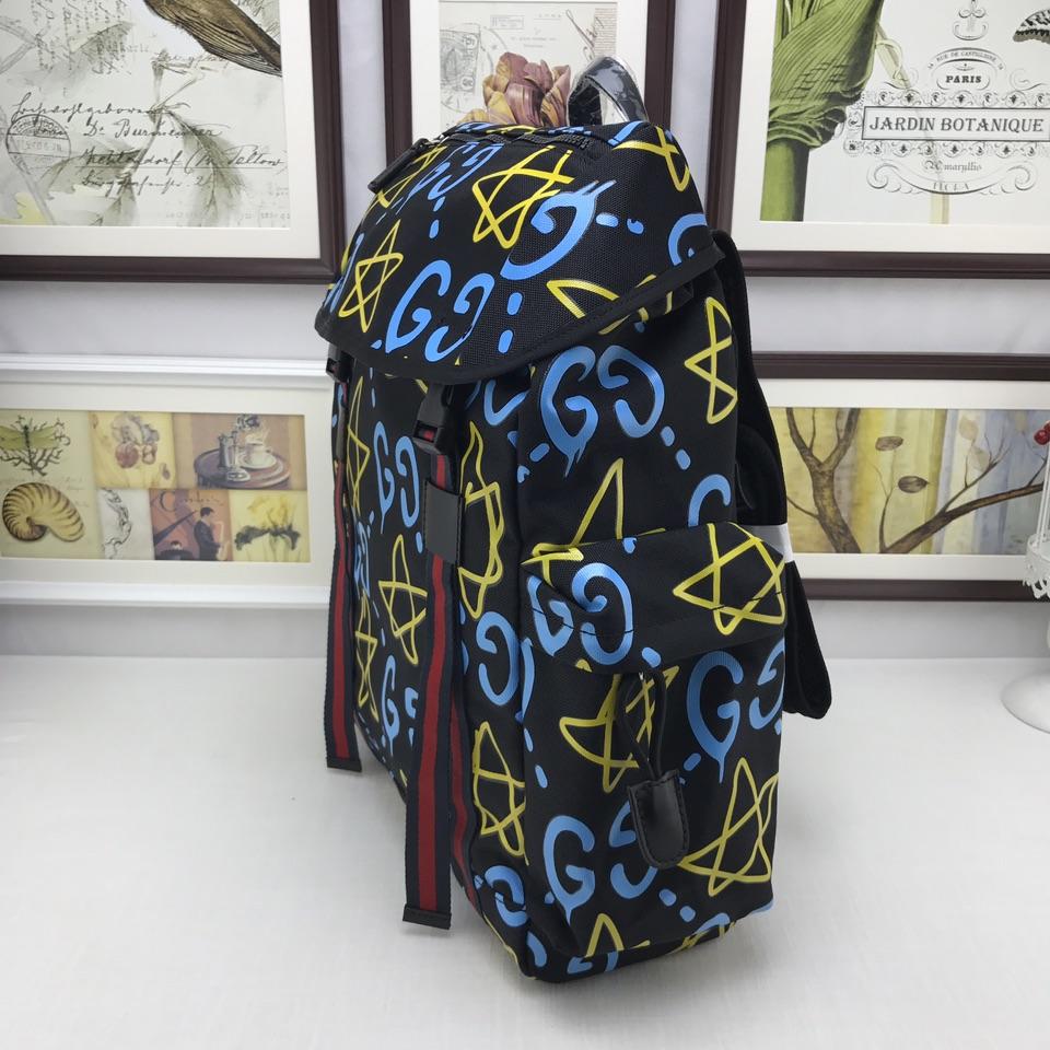 Gucci Perfect Quality back pack with blue and yellow decorations GC06BM135
