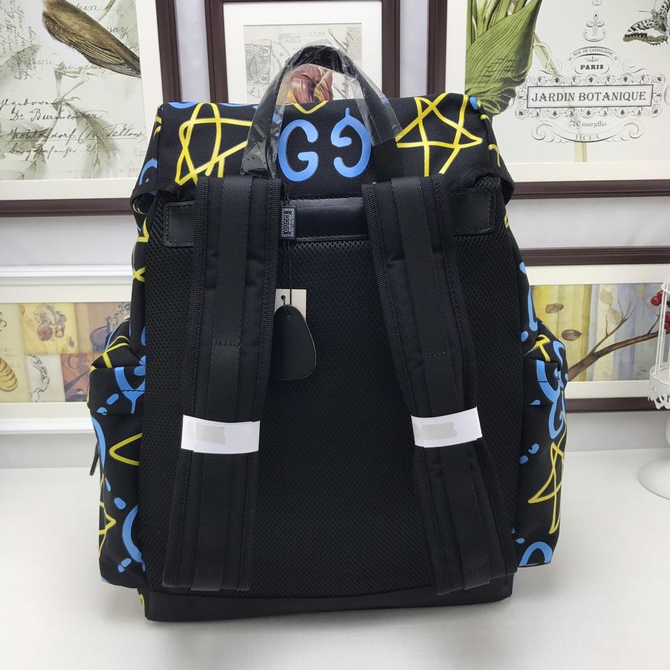 Gucci Perfect Quality back pack with blue and yellow decorations GC06BM135