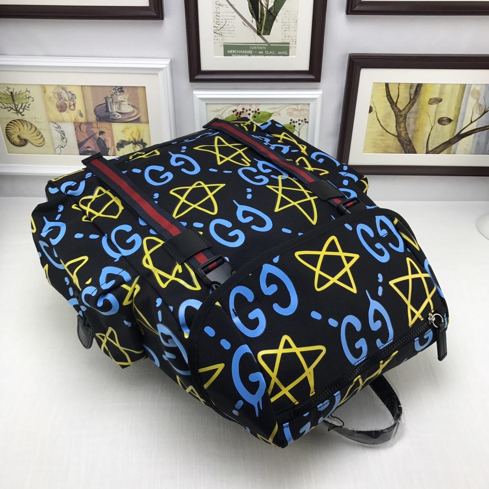 Gucci Perfect Quality back pack with blue and yellow decorations GC06BM135