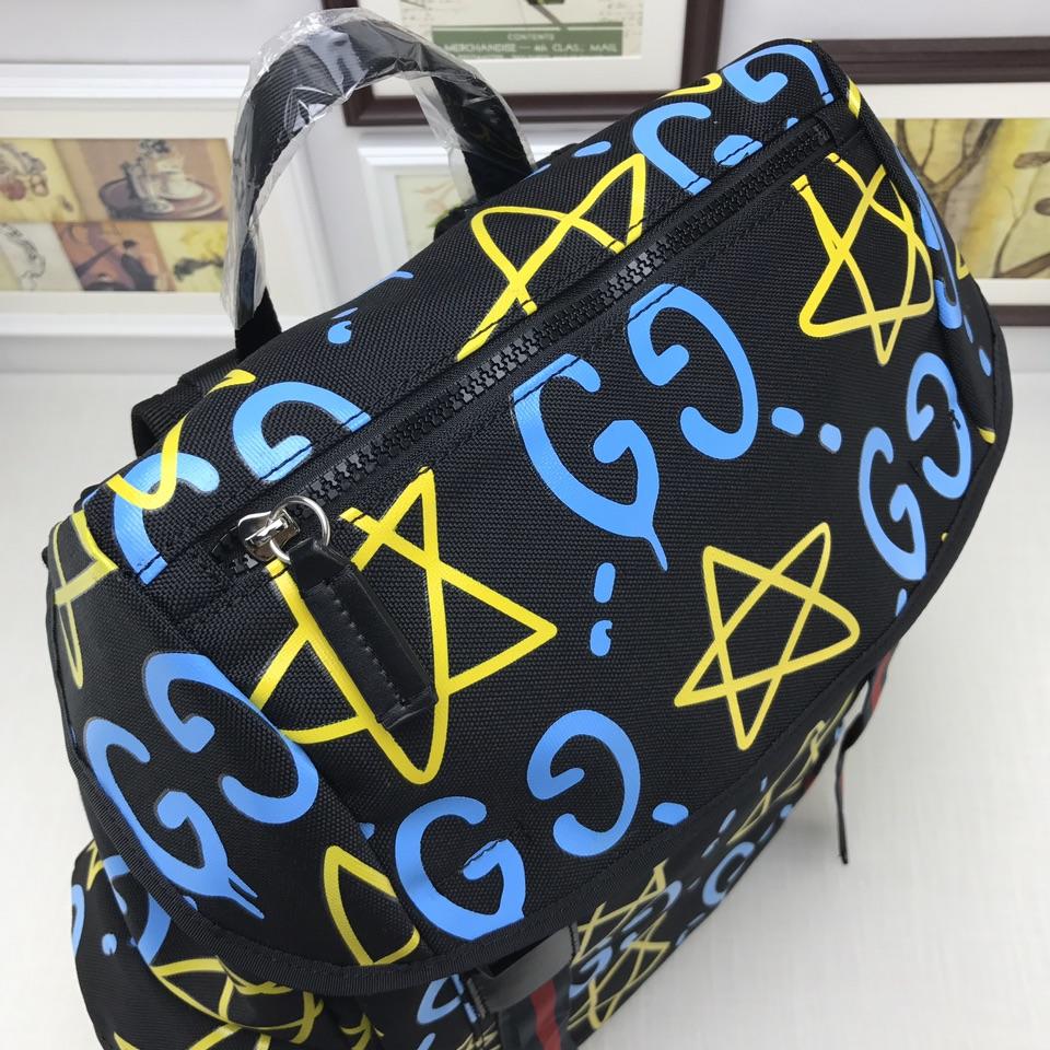 Gucci Perfect Quality back pack with blue and yellow decorations GC06BM135