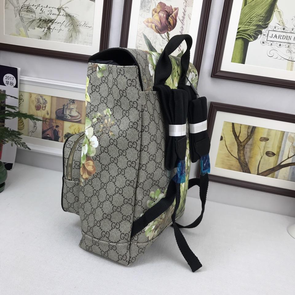 Buckle Blooms Print Gucci Perfect Quality Canvas Backpack GC06BM073