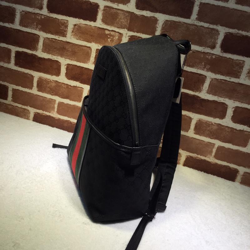 Black Gucci Perfect Quality Monogram Backpack GC06BM014