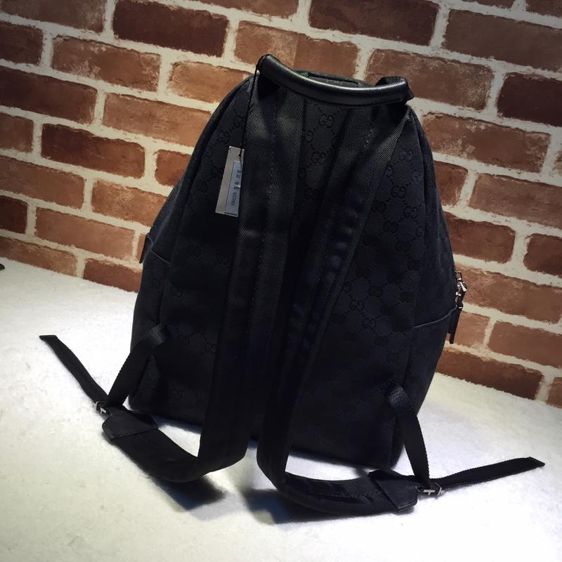 Black Gucci Perfect Quality Monogram Backpack GC06BM014
