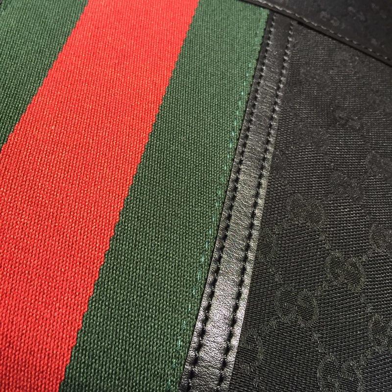 Black Gucci Perfect Quality Monogram Backpack GC06BM014