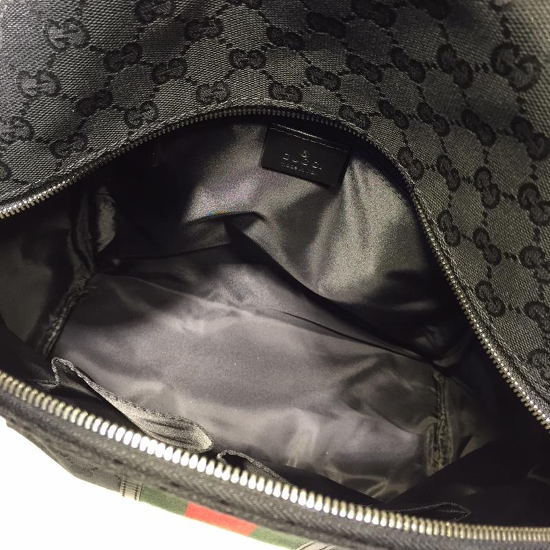 Black Gucci Perfect Quality Monogram Backpack GC06BM014