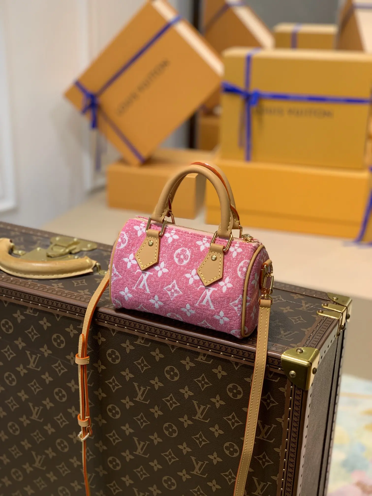 Louis Vuitton Nano Speedy Handbags 