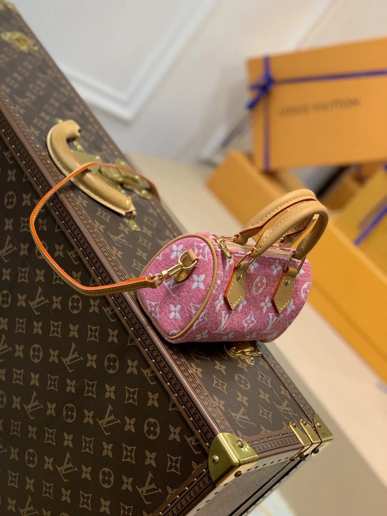 Louis Vuitton Nano Speedy Handbags 