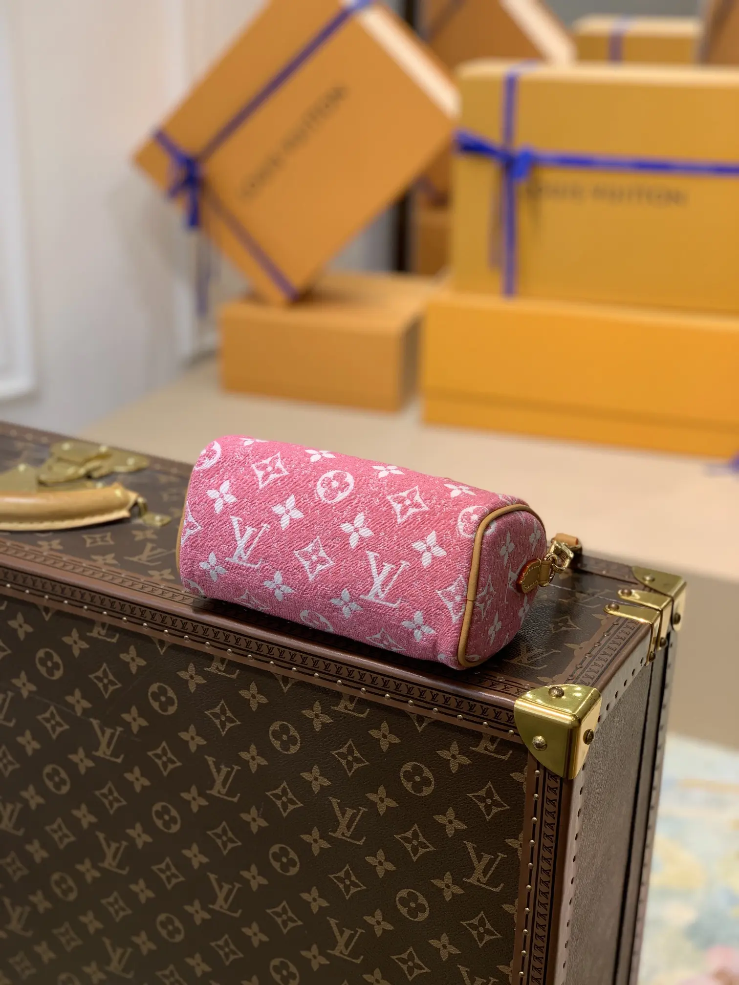 Louis Vuitton Nano Speedy Handbags 