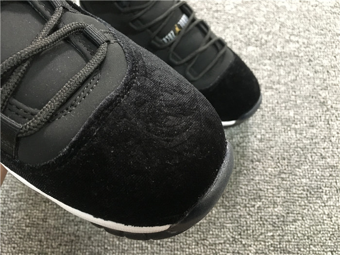 High Quality Air Jordan 11 Black Velvet Sneakers 04913F85BA03