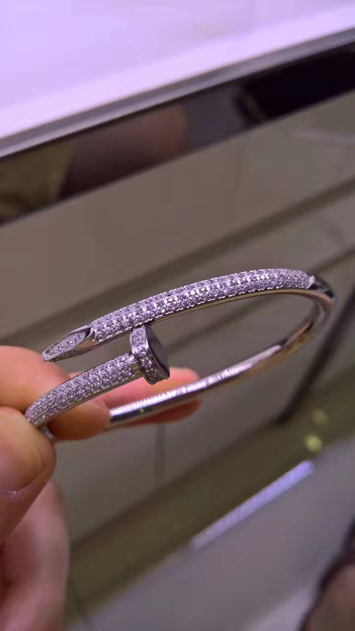 High Quality Cartier Juste Un Clou Diamond Bracelets Silver  82CF95E3B14F