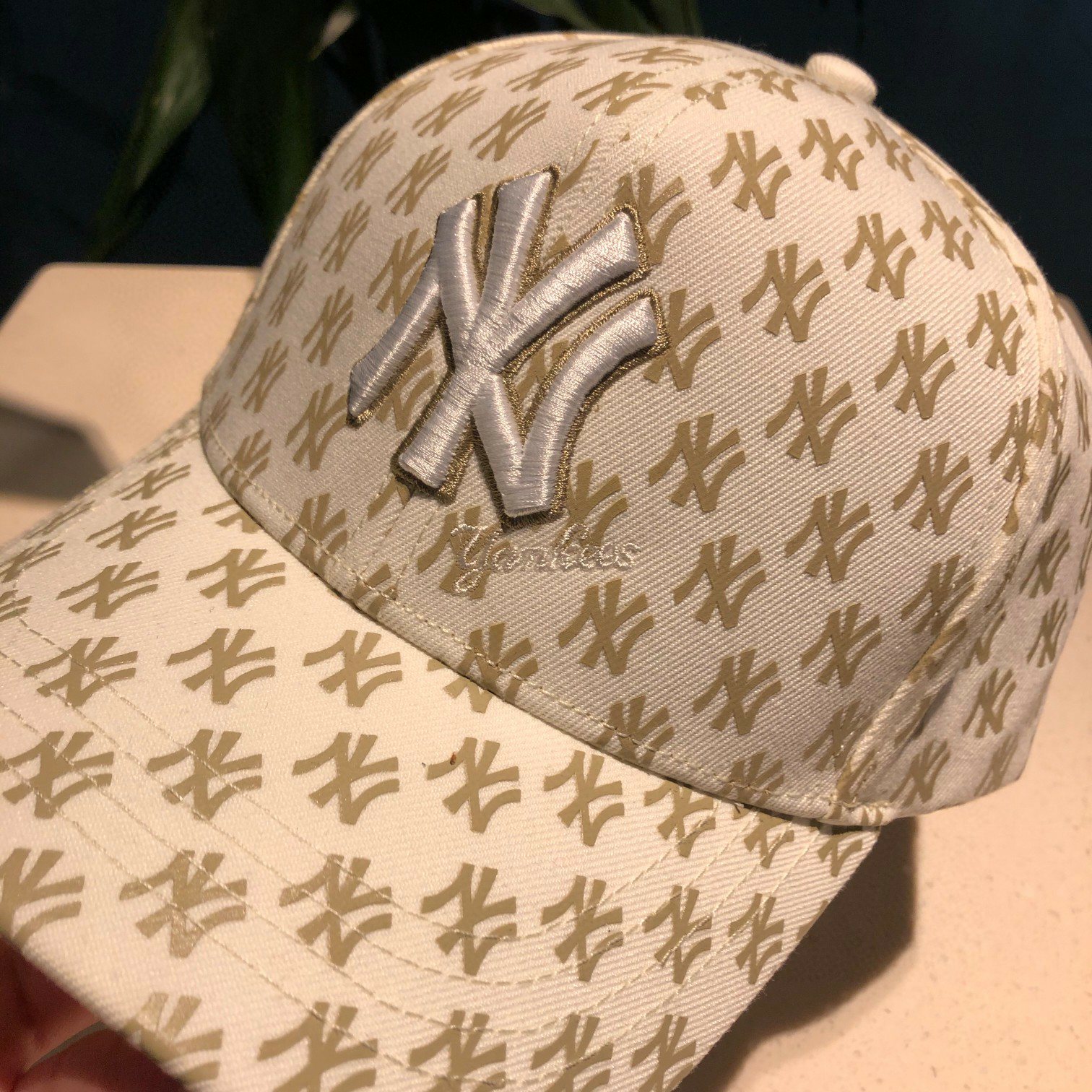 NY Hat in White