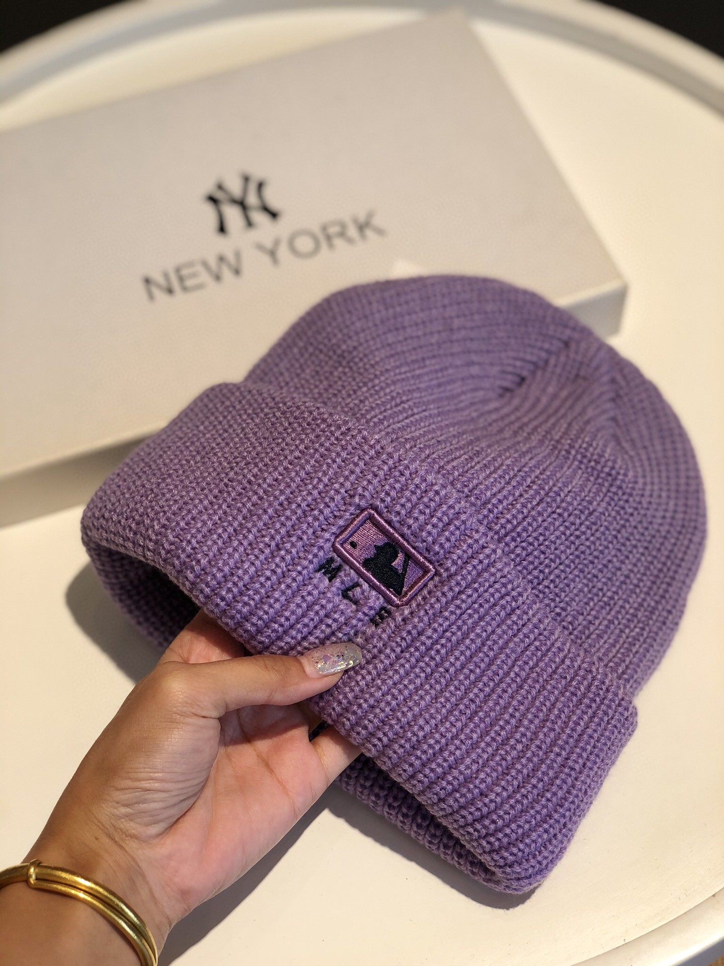 NY Hat in Purple