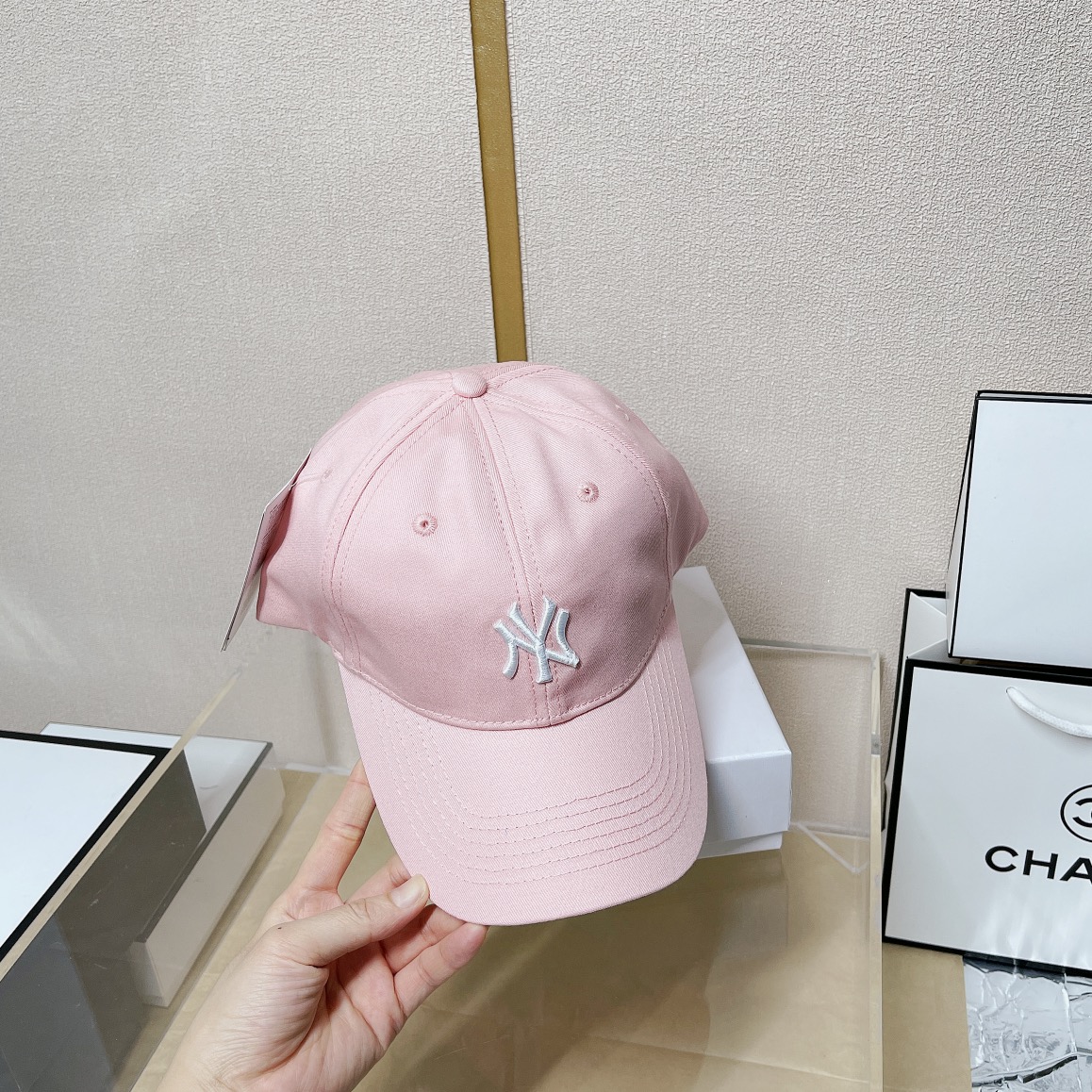 NY Hat in Pink