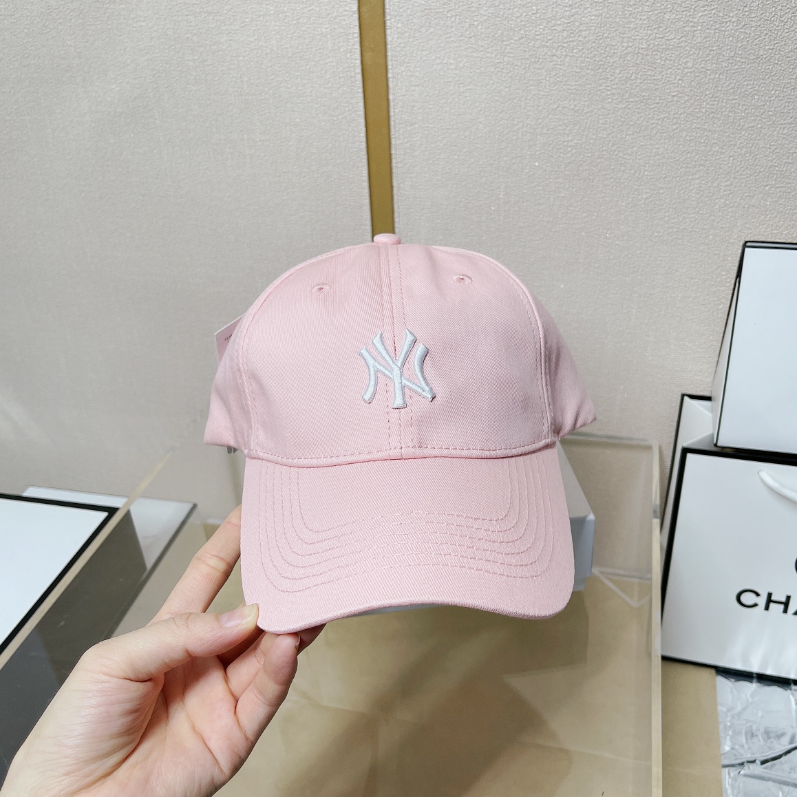 NY Hat in Pink