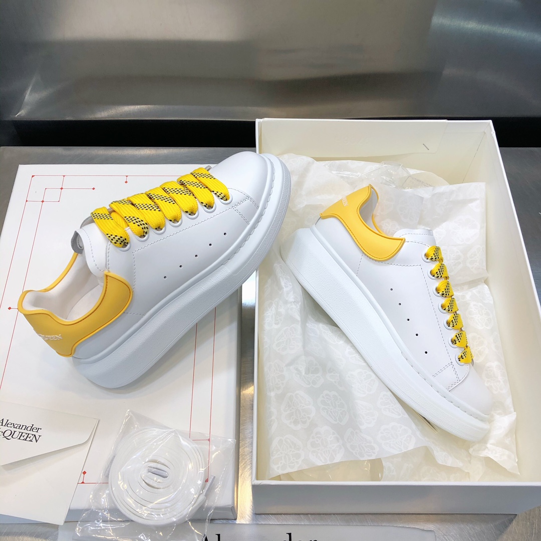 MCQ Oversized Sneaker in Yellow Lace and Heel