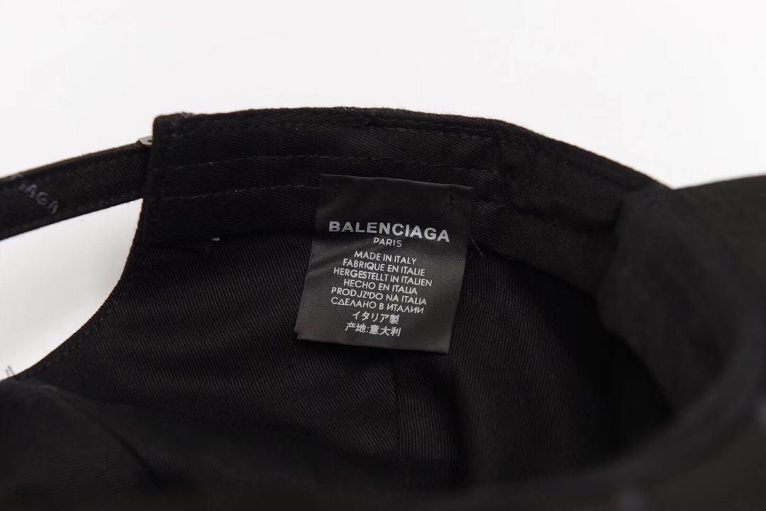 High Quality Multiple logo Balenciaga black hat DU_Bcap008