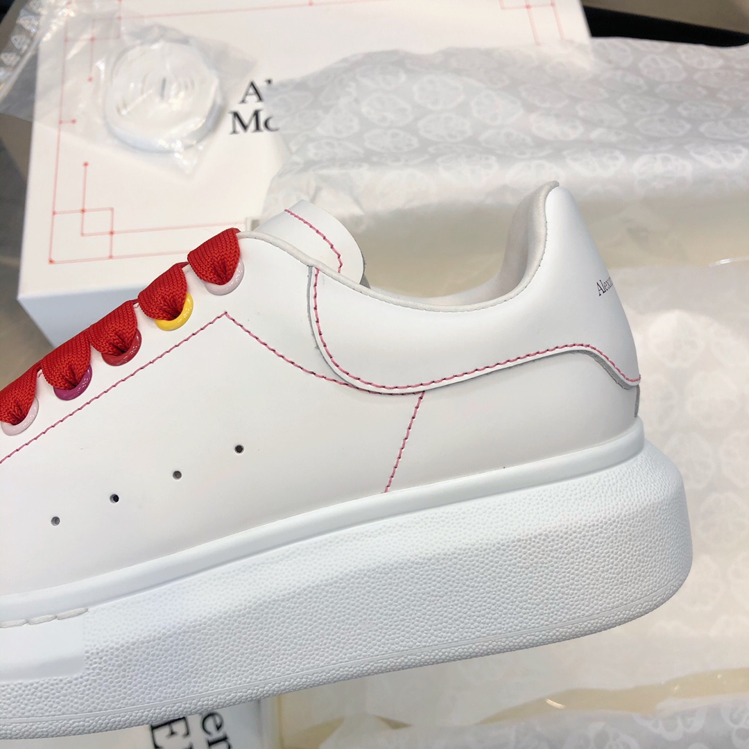 MCQ Oversized Sneaker in Red Lace with White Heel