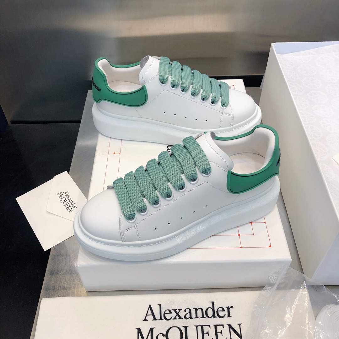 MCQ Oversized Sneaker in Green Lace and Heel