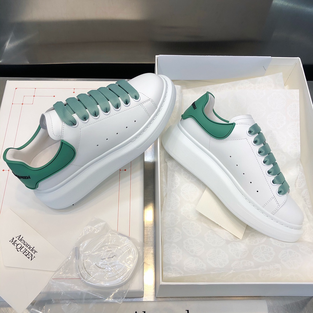 MCQ Oversized Sneaker in Green Lace and Heel