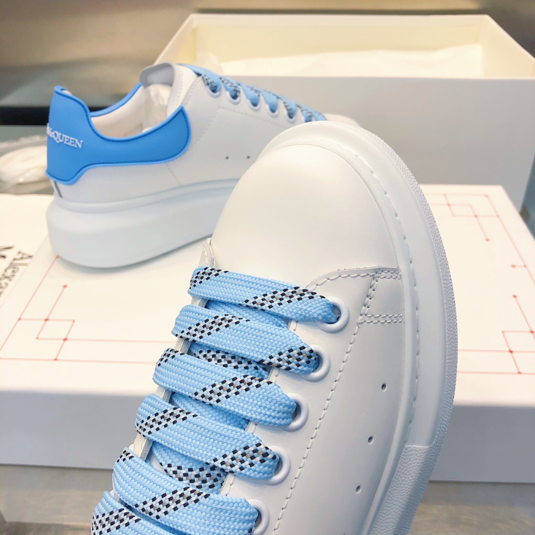 MCQ Oversized Sneaker in Blue Lace and Heel