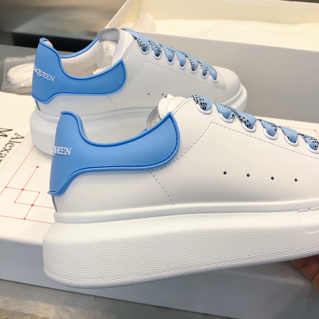 MCQ Oversized Sneaker in Blue Lace and Heel