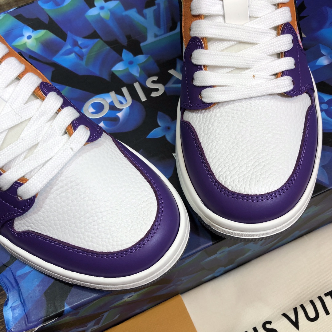 LV x AJ1 Lace-up Sneakers In Purple