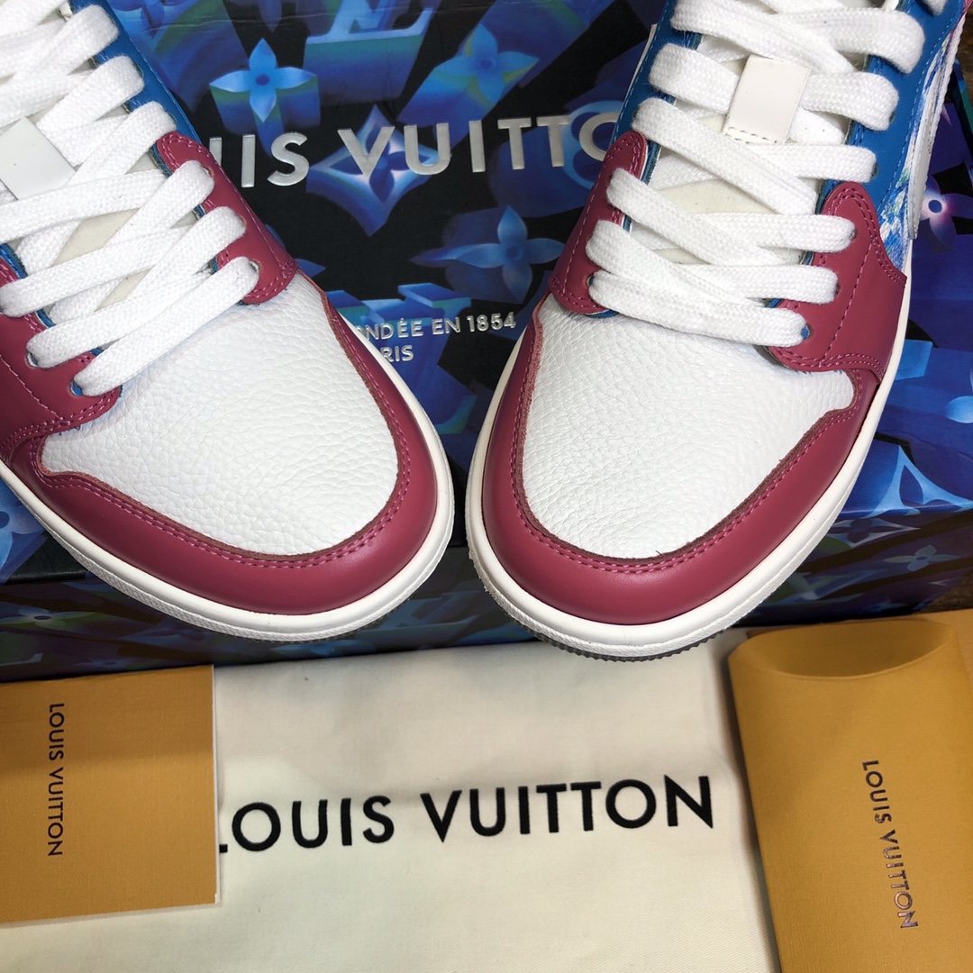 LV x AJ1 Lace-up Sneakers In Pink