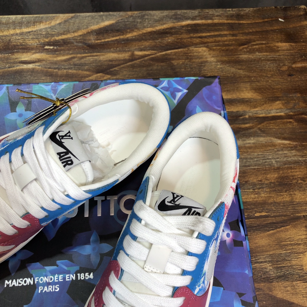 LV x AJ1 Lace-up Sneakers In Pink