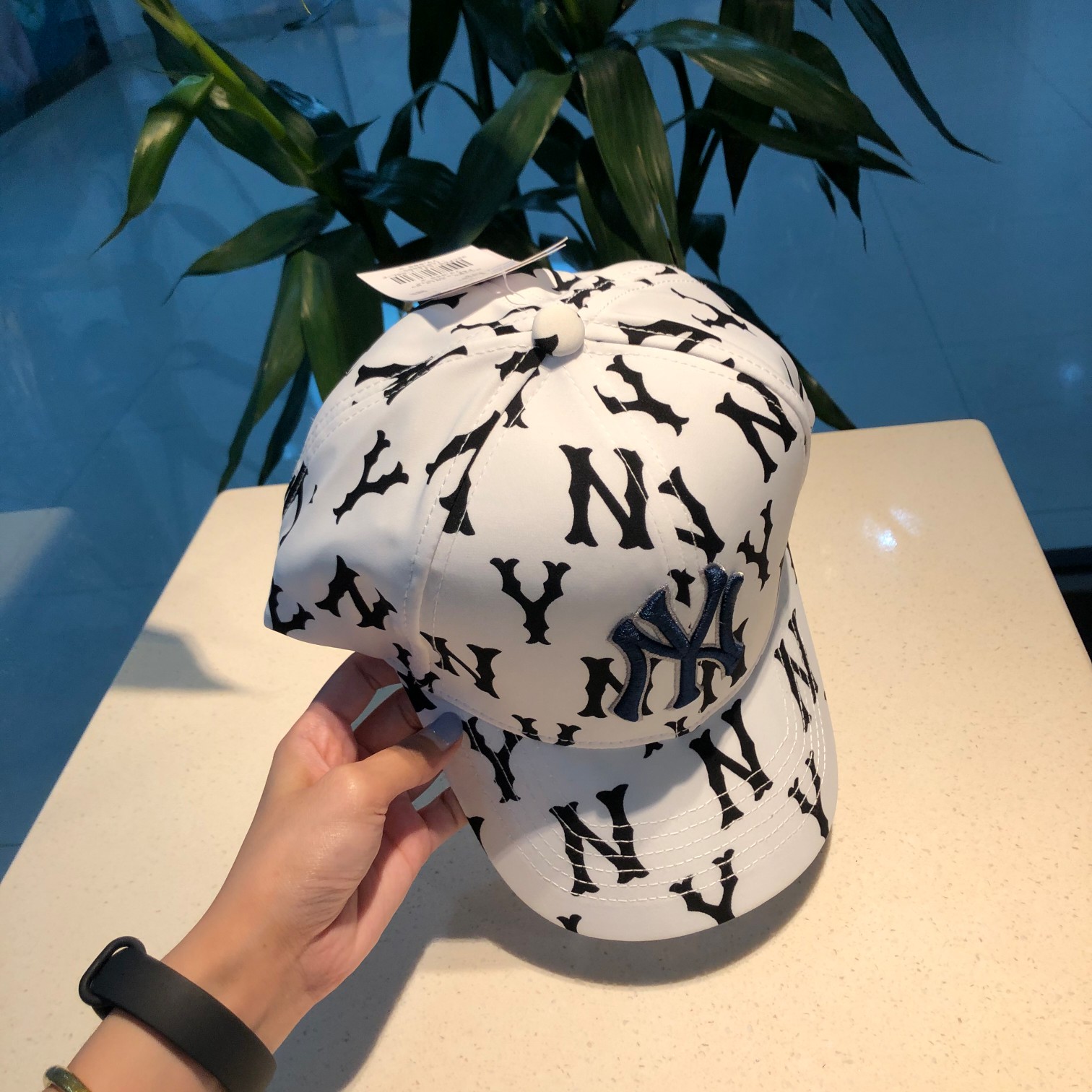 NY Hat in White