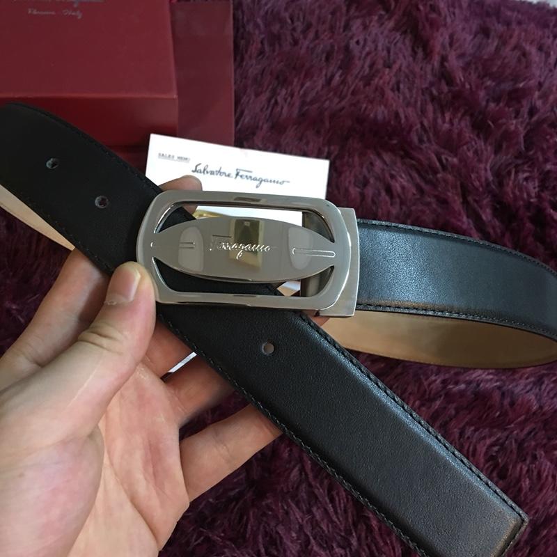 Silver Rectangular buckle Ferragamo belt ASS02225