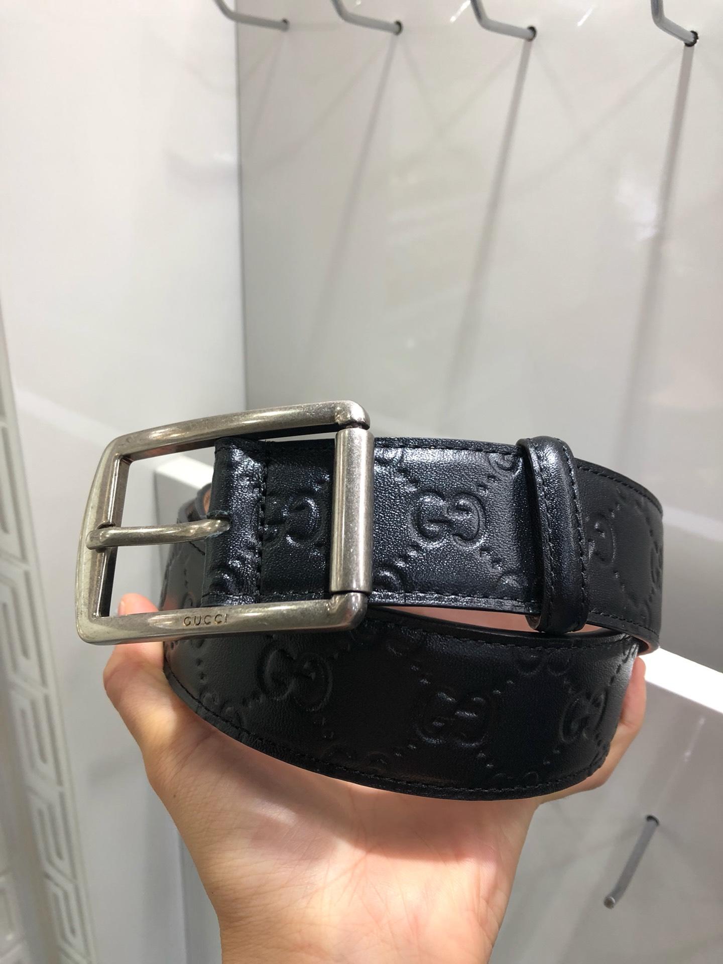 Silver G-less Gucci buckle belt ASS02432