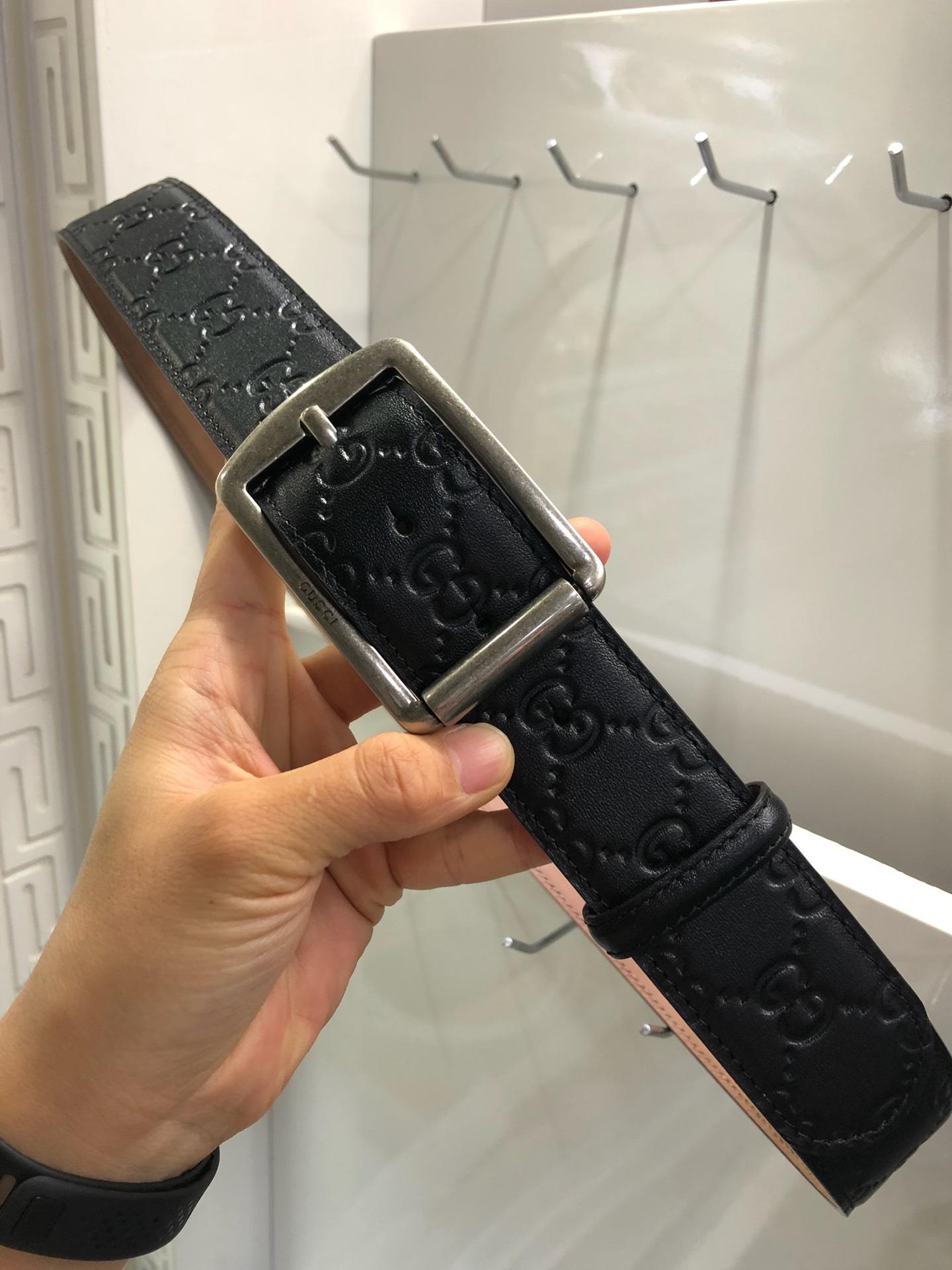 Silver G-less Gucci belt ASS02431