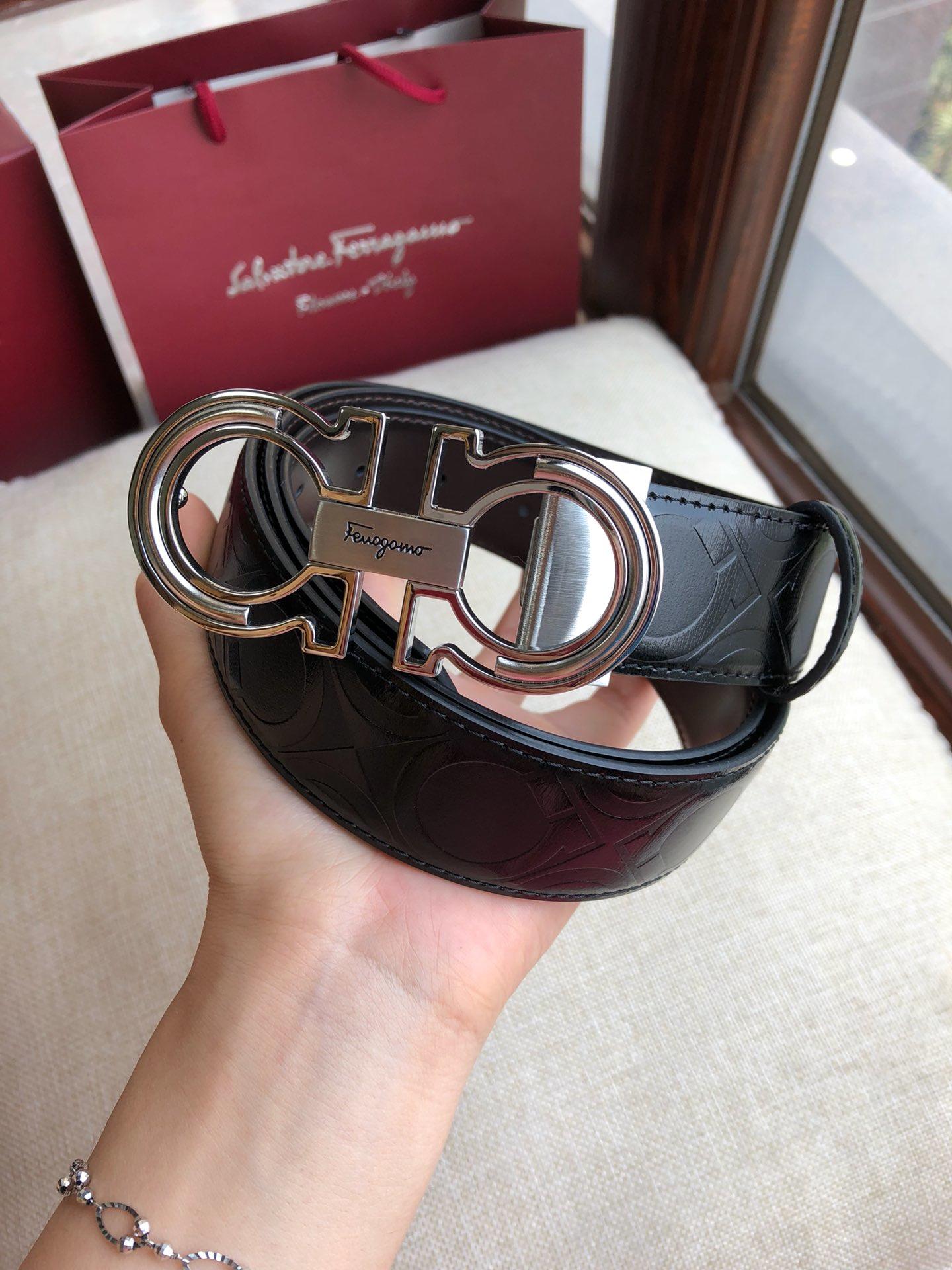 Silver Ferragamo buckle belt ASS02260