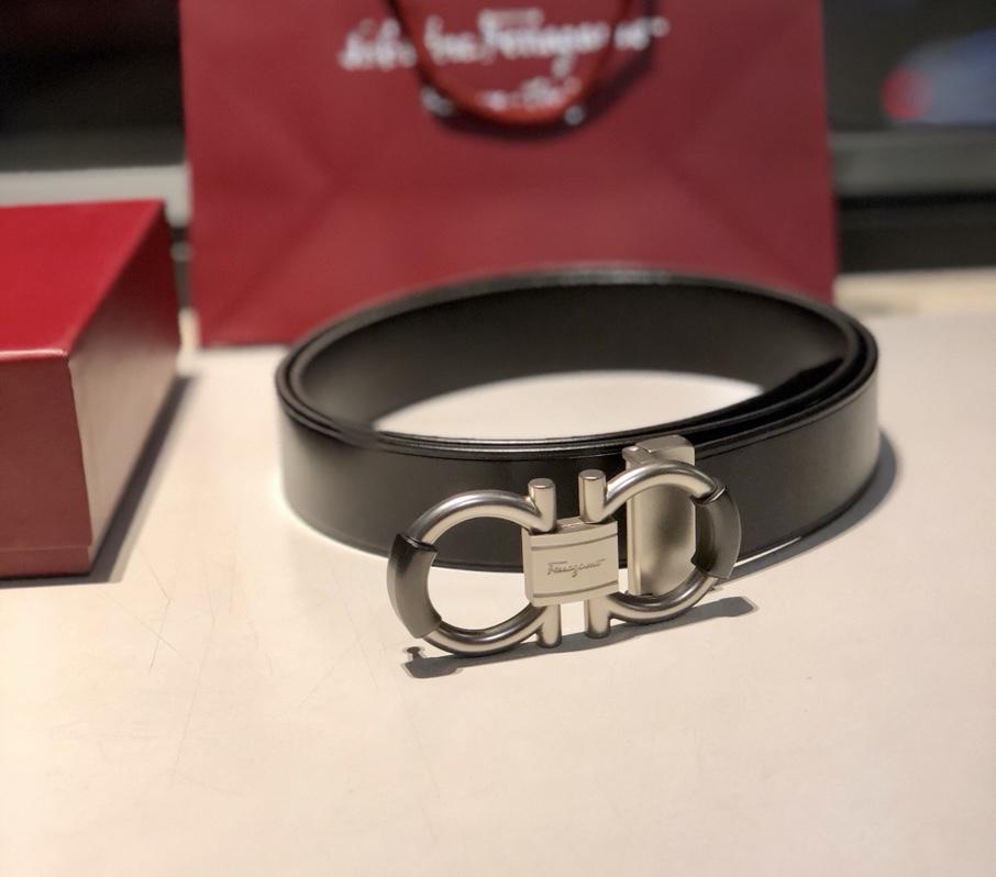 Silver Ferragamo buckle belt ASS02195