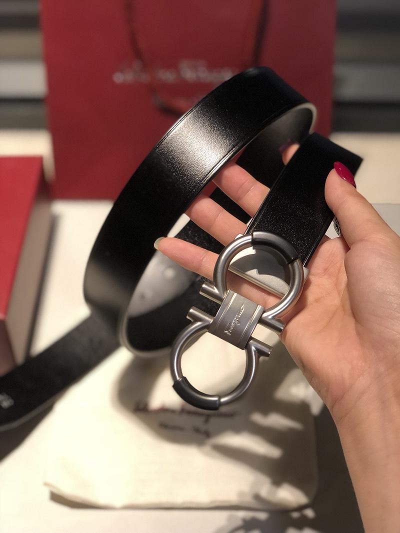 Silver Ferragamo buckle belt ASS02195