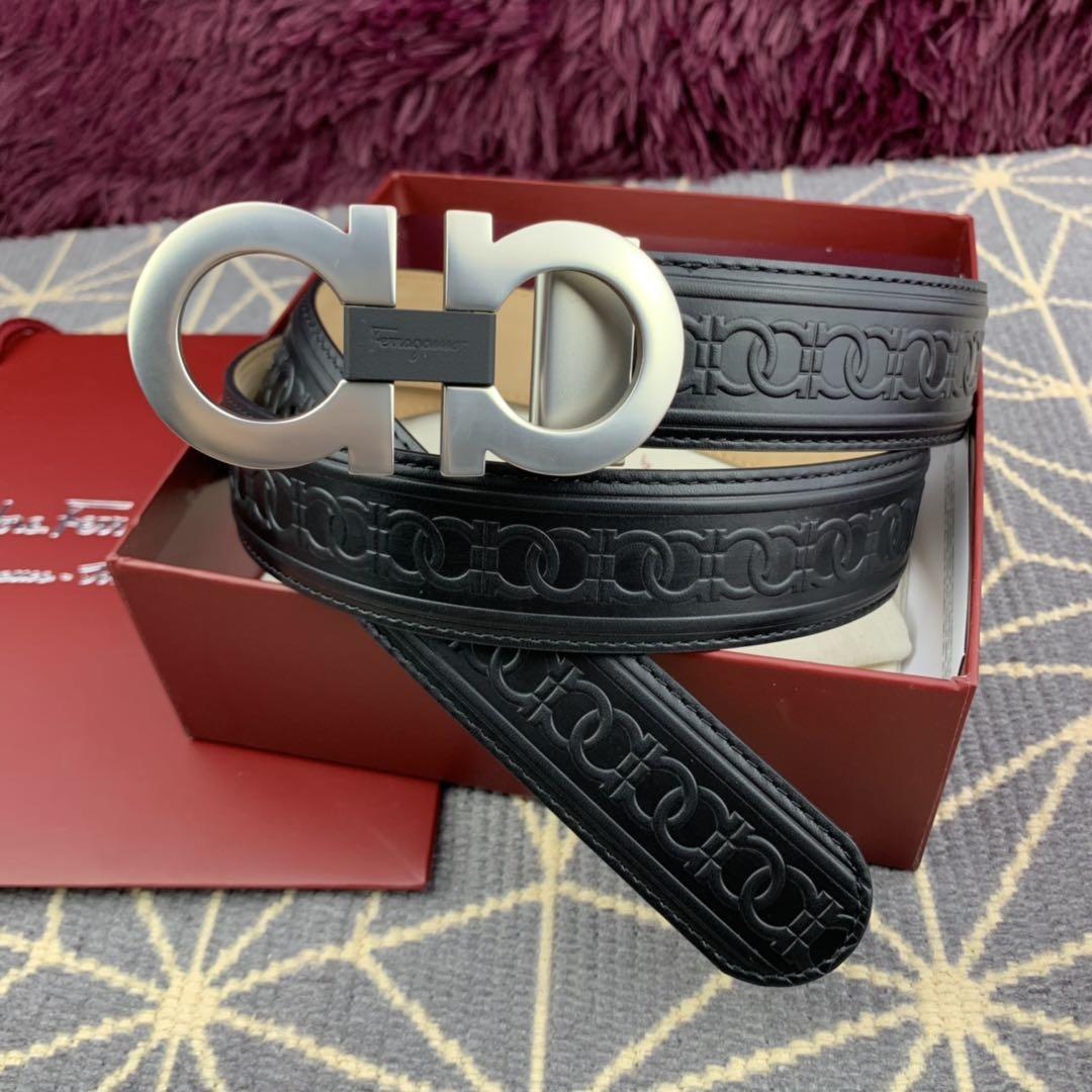 Silver Ferragamo buckle belt ASS02085