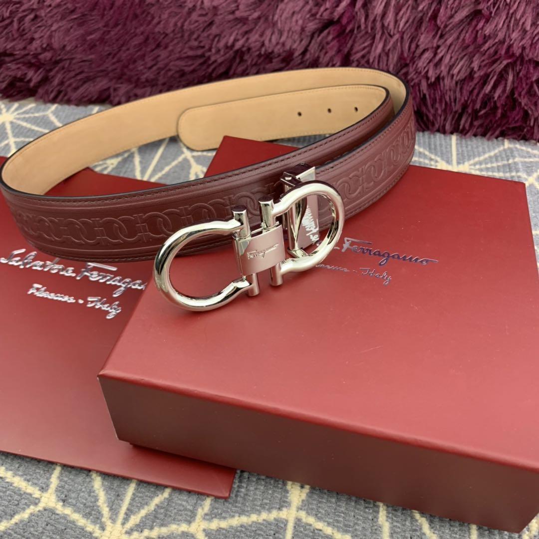 Silver Ferragamo buckle belt ASS02084