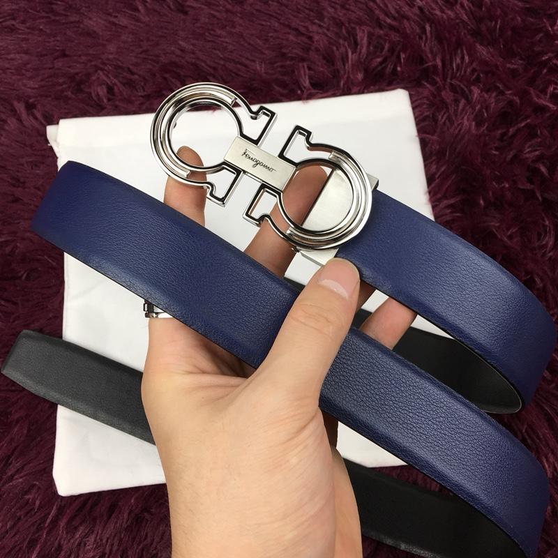 Silver Blue Ferragamo belt ASS02218