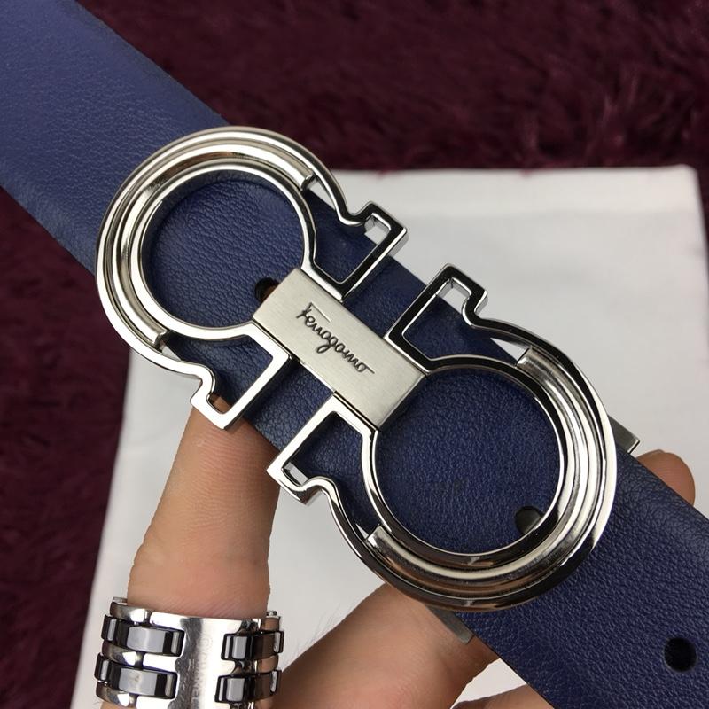 Silver Blue Ferragamo belt ASS02218