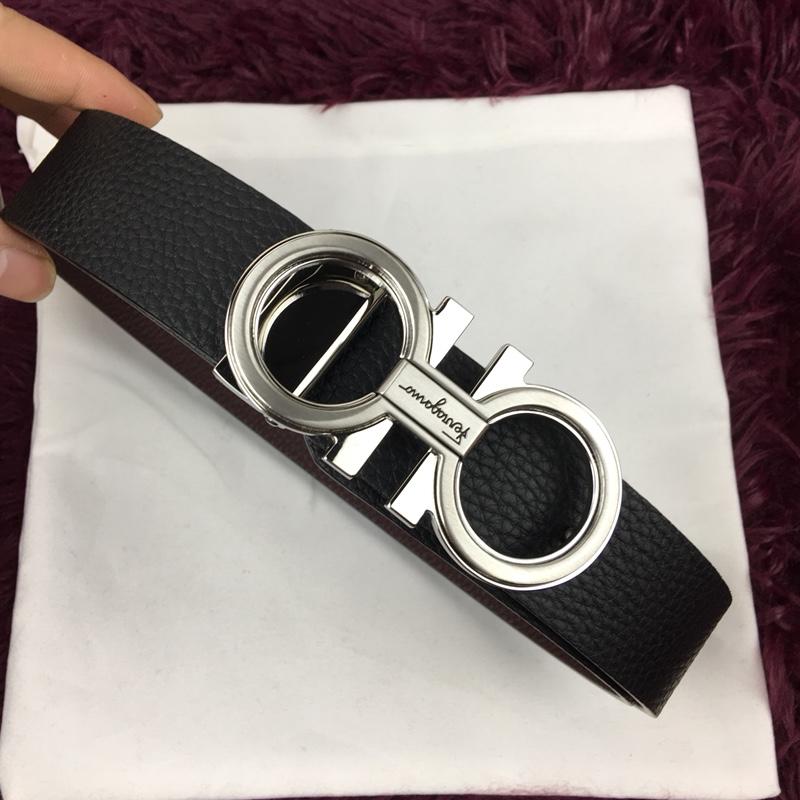 Shiny Silver Ferragamo belt ASS02185