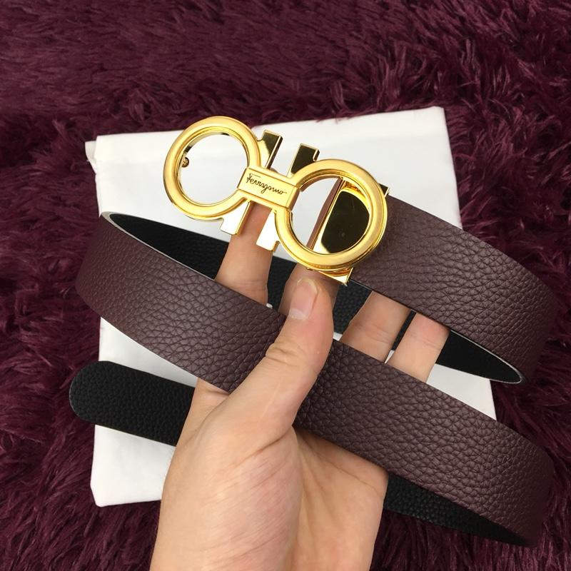 Shiny Gold Ferragamo belt ASS02184