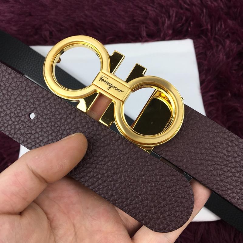 Shiny Gold Ferragamo belt ASS02184