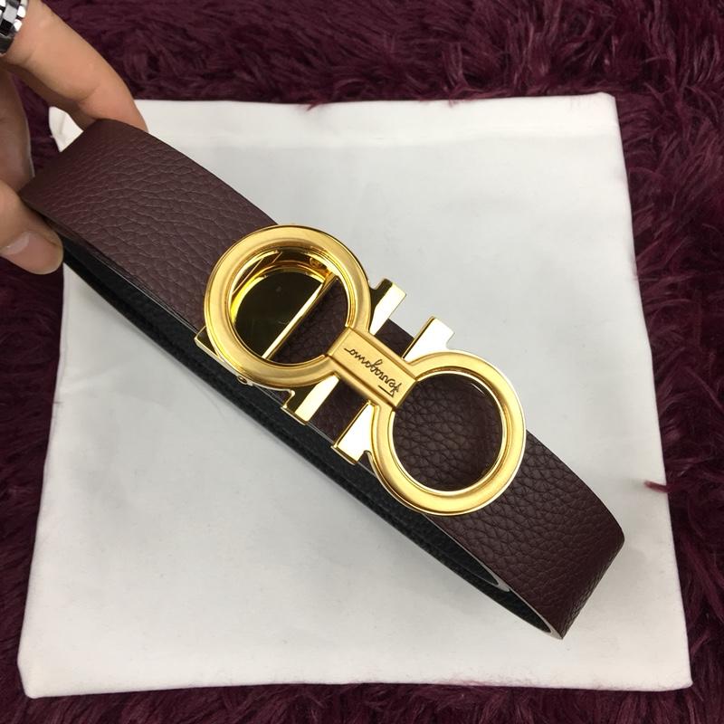 Shiny Gold Ferragamo belt ASS02184